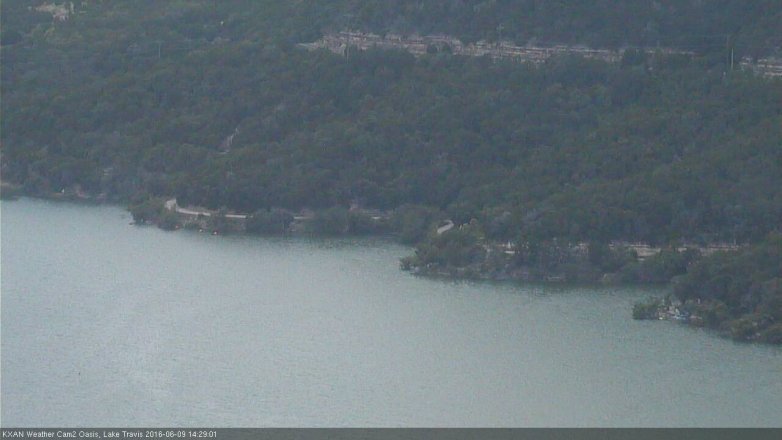 Lake Travis webcam, June 9, 2016 1:55 PM CT