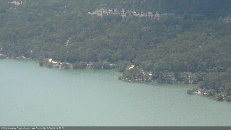 Lake Travis webcam, June 9, 2016 2:20 PM CT