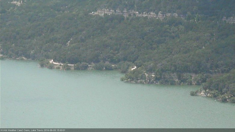 Lake Travis webcam, June 9, 2016 2:25 PM CT