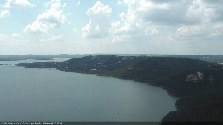 Lake Travis webcam, June 9, 2016 2:40 PM CT