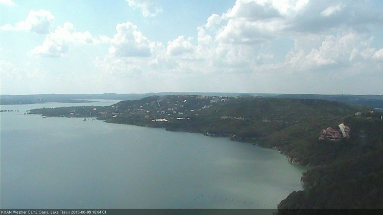 Lake Travis webcam, June 9, 2016 3:10 PM CT