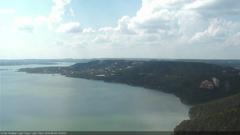 Lake Travis webcam, June 9, 2016 3:20 PM CT