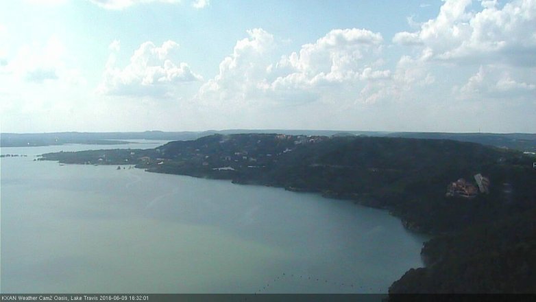 Lake Travis webcam, June 9, 2016 3:40 PM CT