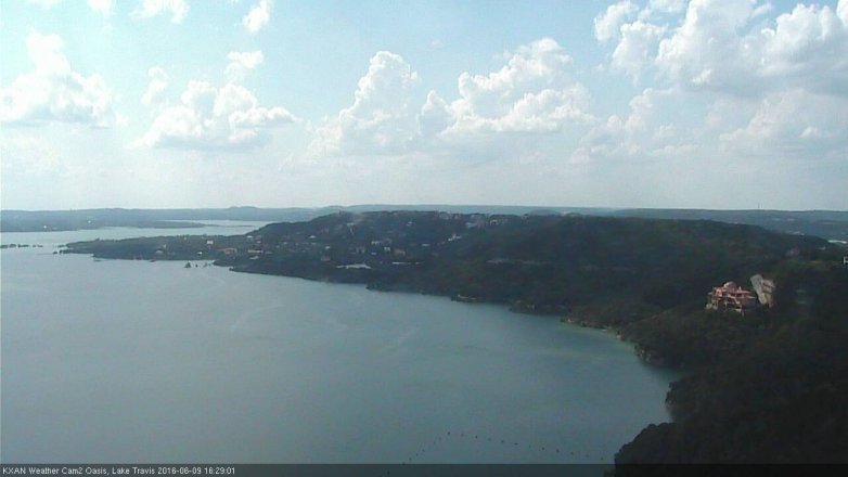 Lake Travis webcam, June 9, 2016 3:45 PM CT