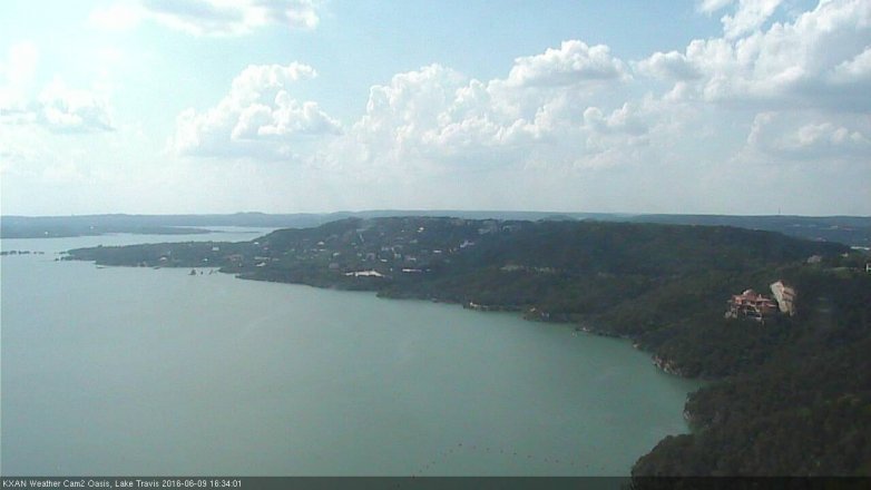 Lake Travis webcam, June 9, 2016 3:55 PM CT