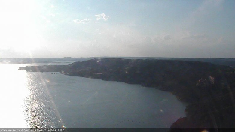 Lake Travis webcam, June 9, 2016 6:05 PM CT