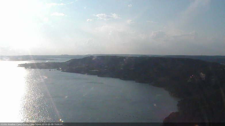 Lake Travis webcam, June 9, 2016 6:25 PM CT