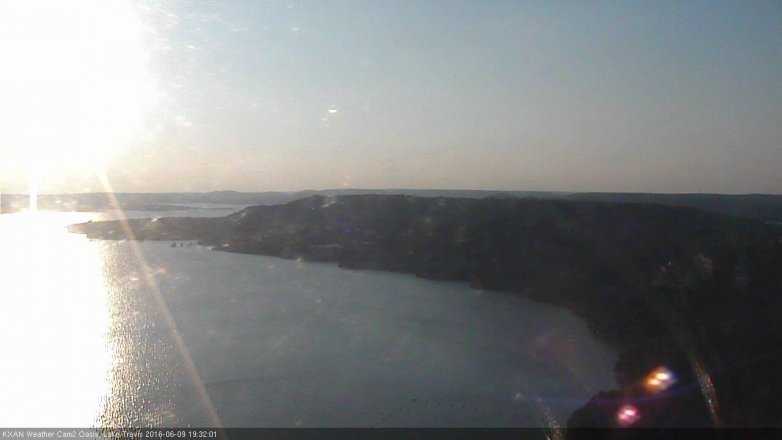 Lake Travis webcam, June 9, 2016 6:35 PM CT