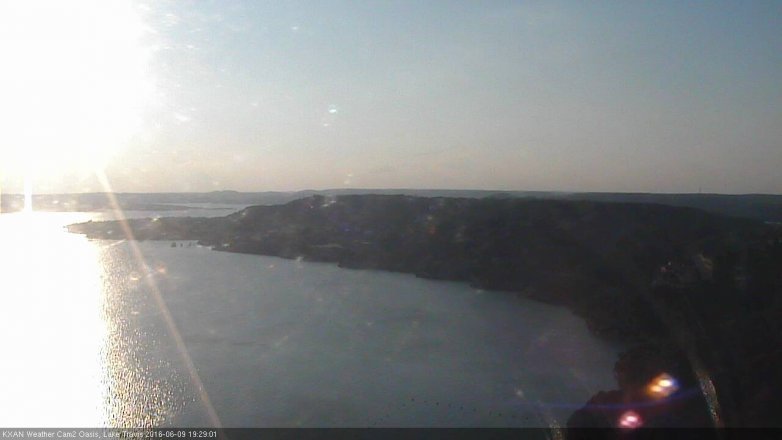 Lake Travis webcam, June 9, 2016 7:00 PM CT