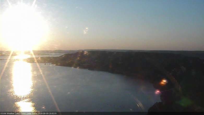 Lake Travis webcam, June 9, 2016 7:15 PM CT