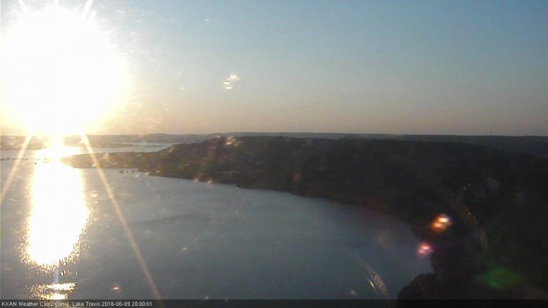 Lake Travis webcam, June 9, 2016 7:20 PM CT