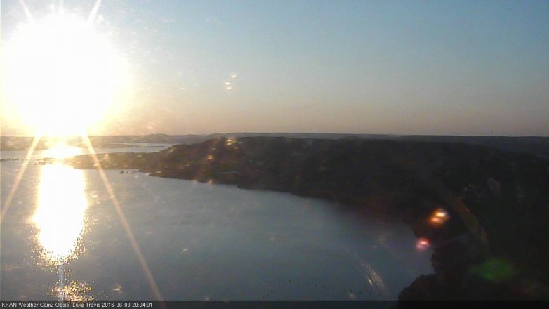 Lake Travis webcam, June 9, 2016 7:30 PM CT