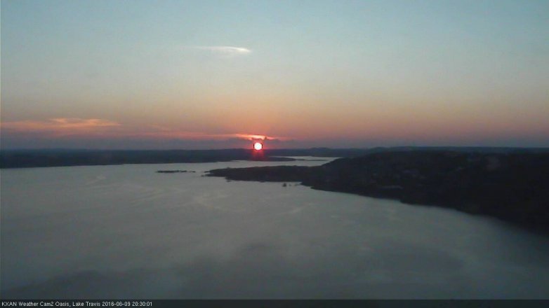 Lake Travis webcam, June 9, 2016 7:50 PM CT
