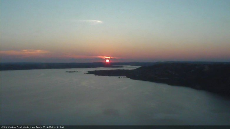 Lake Travis webcam, June 9, 2016 8:00 PM CT
