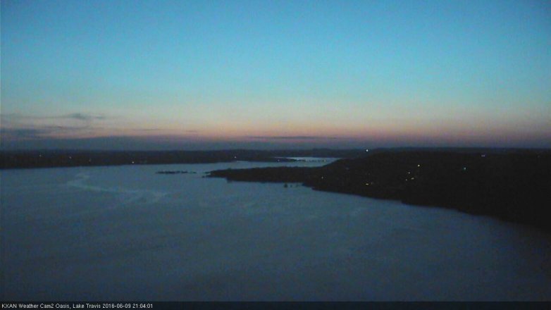 Lake Travis webcam, June 9, 2016 8:15 PM CT