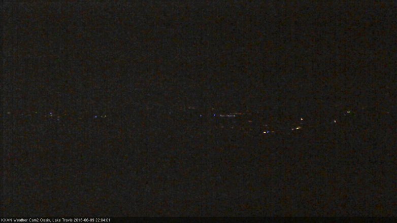 Lake Travis webcam, June 9, 2016 9:25 PM CT