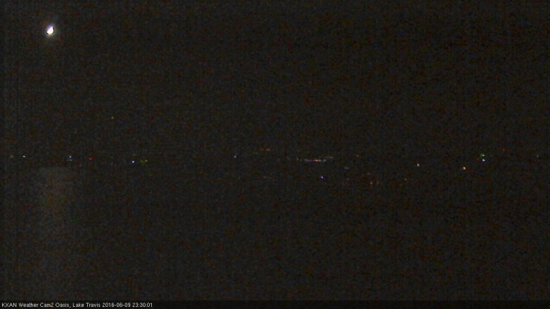 Lake Travis webcam, June 9, 2016 10:45 PM CT