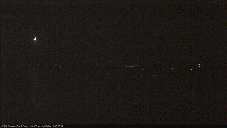 Lake Travis webcam, June 9, 2016 11:05 PM CT