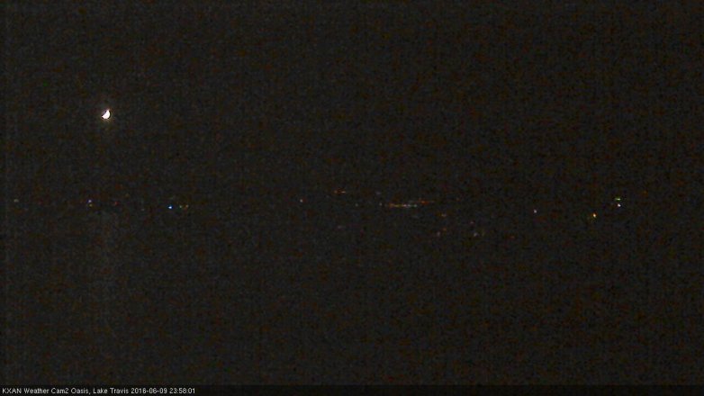 Lake Travis webcam, June 9, 2016 11:15 PM CT