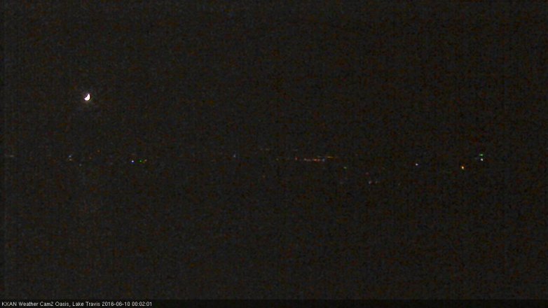 Lake Travis webcam, June 9, 2016 11:25 PM CT
