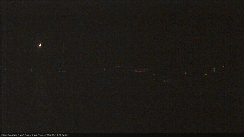 Lake Travis webcam, June 9, 2016 11:30 PM CT