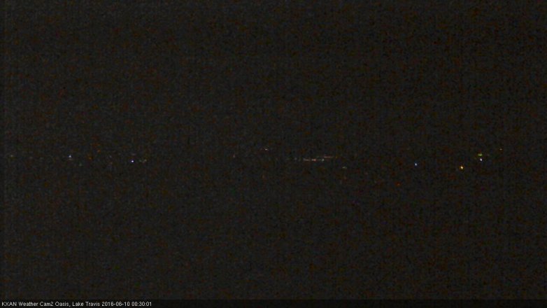 Lake Travis webcam, June 9, 2016 11:40 PM CT