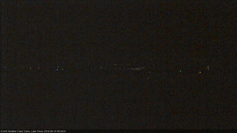 Lake Travis webcam, June 9, 2016 11:45 PM CT