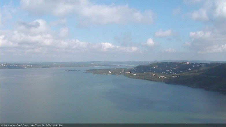 Lake Travis webcam, June 10, 2016 9:00 AM CT