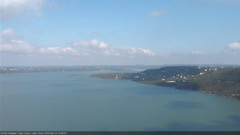 Lake Travis webcam, June 10, 2016 9:10 AM CT