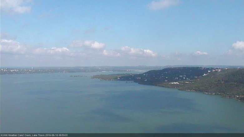 Lake Travis webcam, June 10, 2016 9:15 AM CT