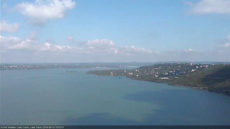 Lake Travis webcam, June 10, 2016 9:30 AM CT