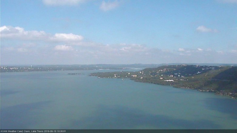 Lake Travis webcam, June 10, 2016 9:40 AM CT