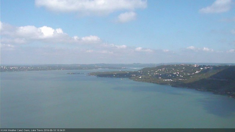Lake Travis webcam, June 10, 2016 9:50 AM CT