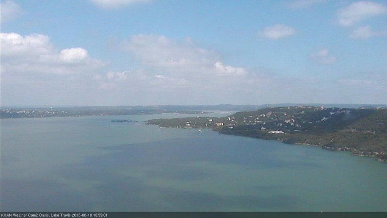 Lake Travis webcam, June 10, 2016 10:10 AM CT