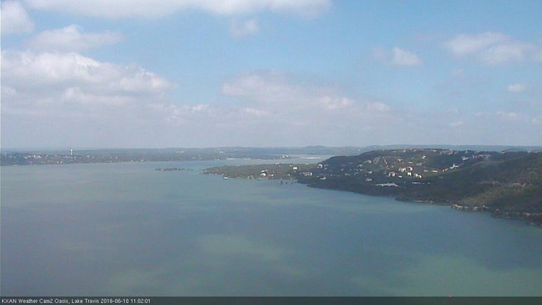Lake Travis webcam, June 10, 2016 10:20 AM CT