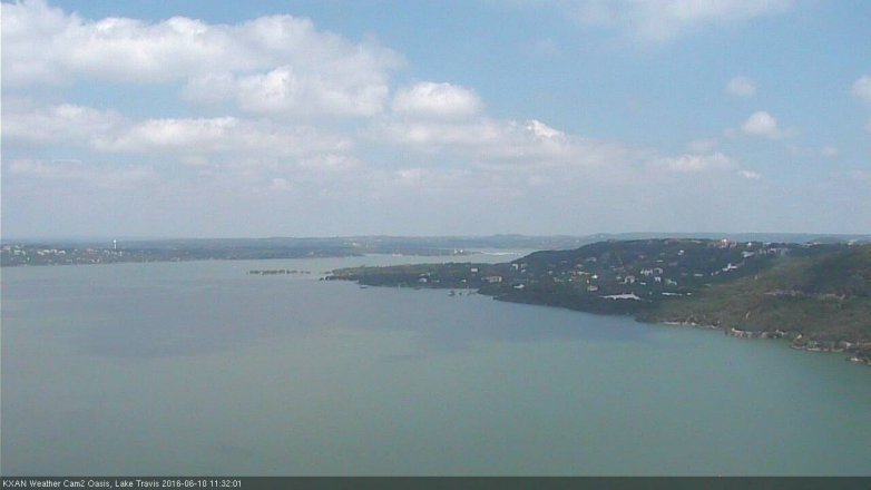 Lake Travis webcam, June 10, 2016 10:50 AM CT