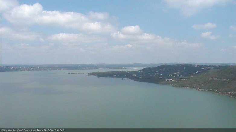 Lake Travis webcam, June 10, 2016 11:00 AM CT