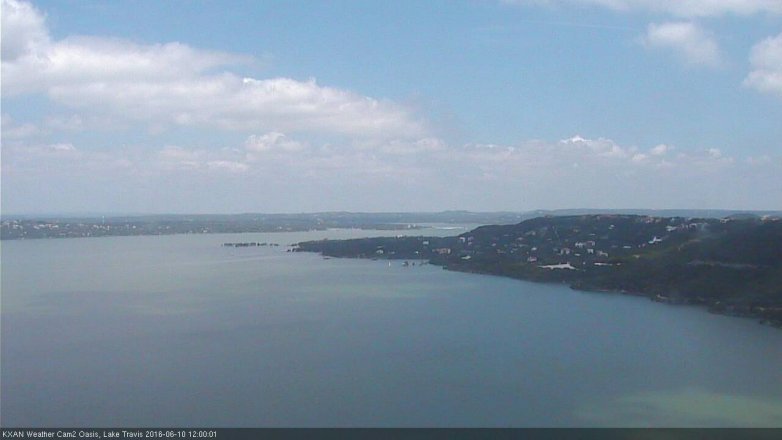 Lake Travis webcam, June 10, 2016 11:10 AM CT