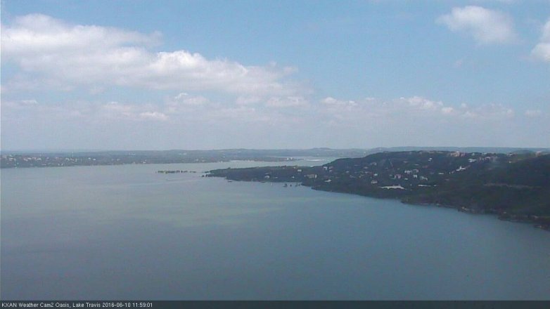 Lake Travis webcam, June 10, 2016 11:30 AM CT