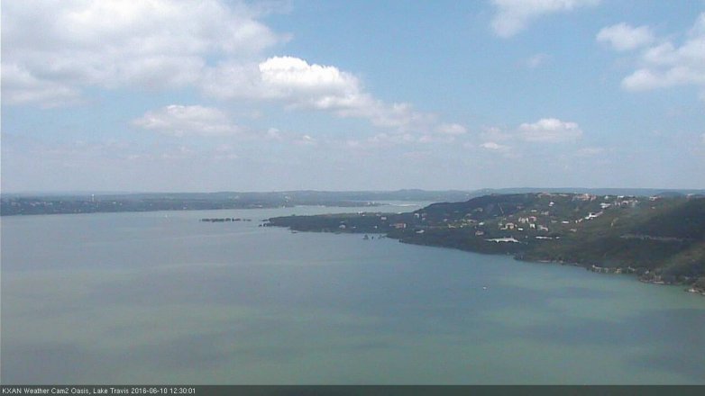 Lake Travis webcam, June 10, 2016 11:40 AM CT