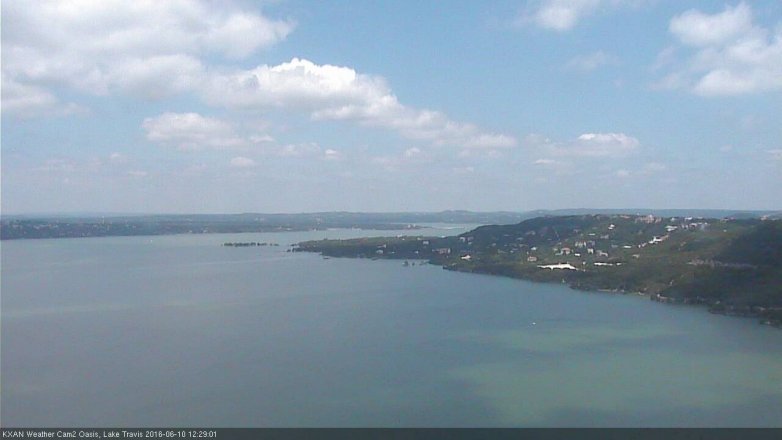 Lake Travis webcam, June 10, 2016 11:45 AM CT