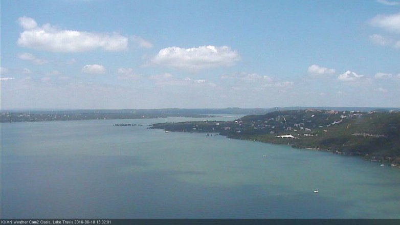 Lake Travis webcam, June 10, 2016 12:20 PM CT