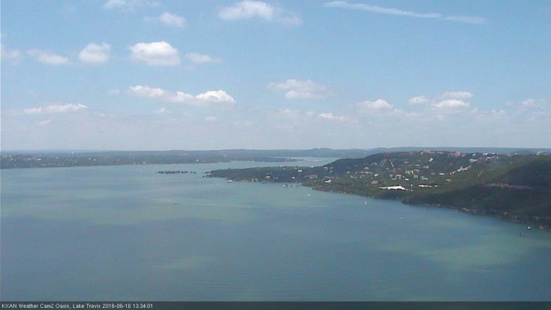 Lake Travis webcam, June 10, 2016 12:55 PM CT