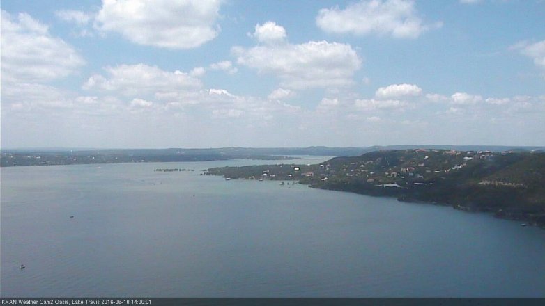 Lake Travis webcam, June 10, 2016 1:15 PM CT