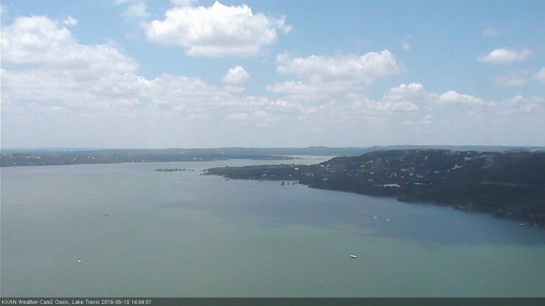 Lake Travis webcam, June 10, 2016 1:25 PM CT