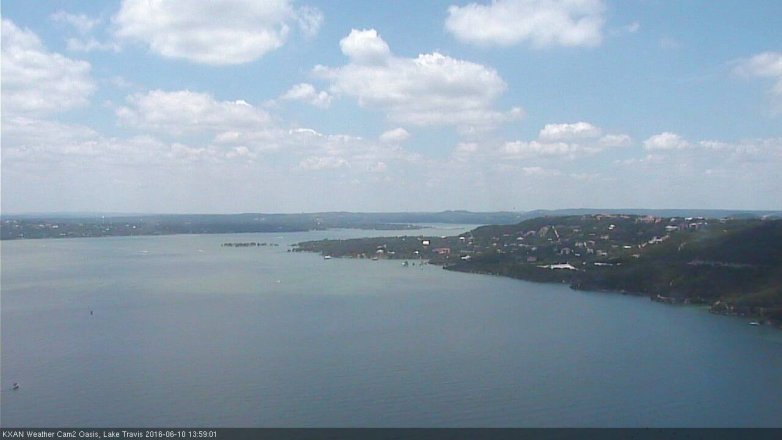 Lake Travis webcam, June 10, 2016 1:30 PM CT