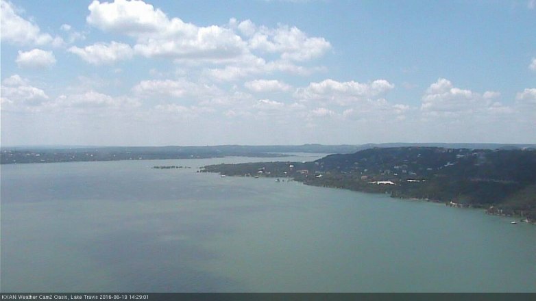 Lake Travis webcam, June 10, 2016 1:40 PM CT