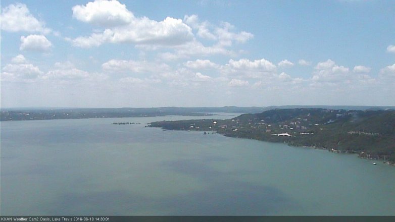 Lake Travis webcam, June 10, 2016 1:45 PM CT