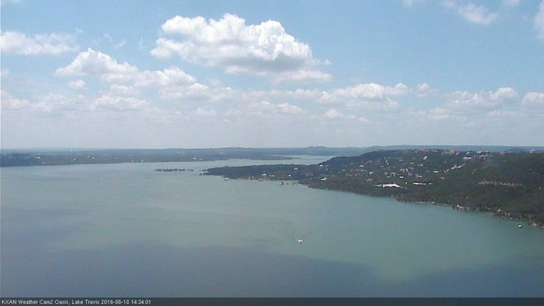 Lake Travis webcam, June 10, 2016 1:55 PM CT