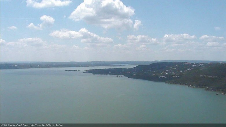 Lake Travis webcam, June 10, 2016 2:15 PM CT